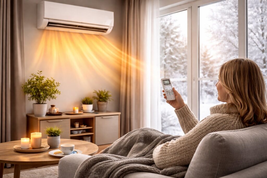 tips verwarmen met airco, verwarmen met airco