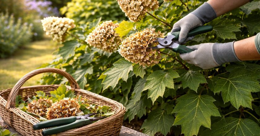 Eikenbladhortensia snoeien voor een volle bloei en een sterke, sierlijke struik