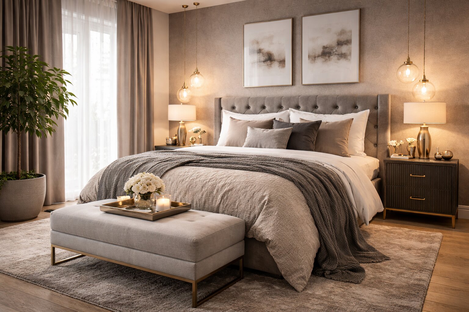 slaapkamer luxe uitstraling