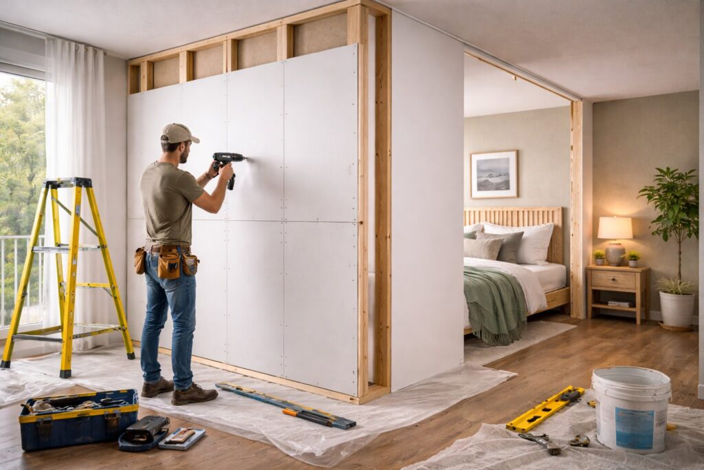 Een tijdelijke muur plaatsen: slimme oplossingen voor extra ruimte en flexibiliteit