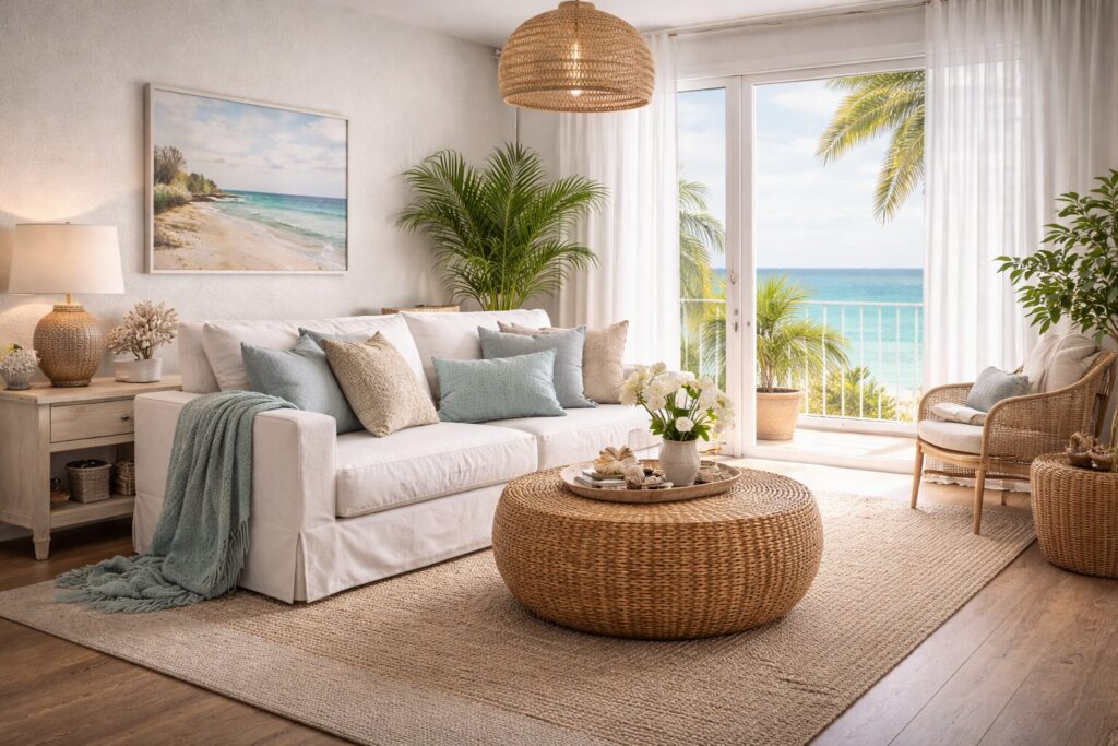 Beach look interieur in zee stijl: zo haal je rust, licht en natuurlijke materialen in huis